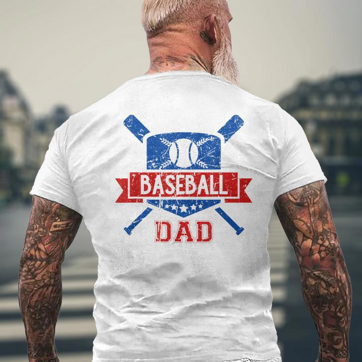 Vintage Baseball Dad Men's T-shirt Back Print Gifts for Old Men