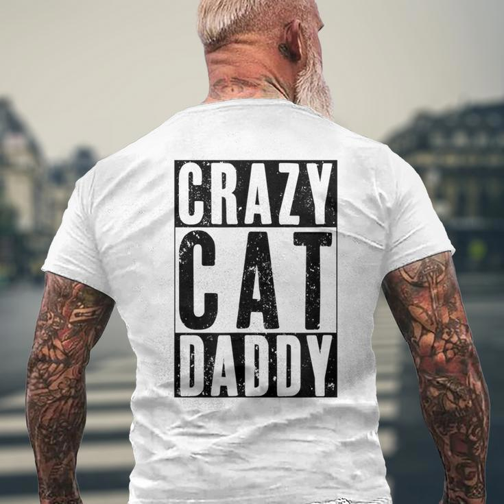 Mens Vintage Crazy Cat Daddy Best Cat Dad Ever Men's T-shirt Back Print Gifts for Old Men