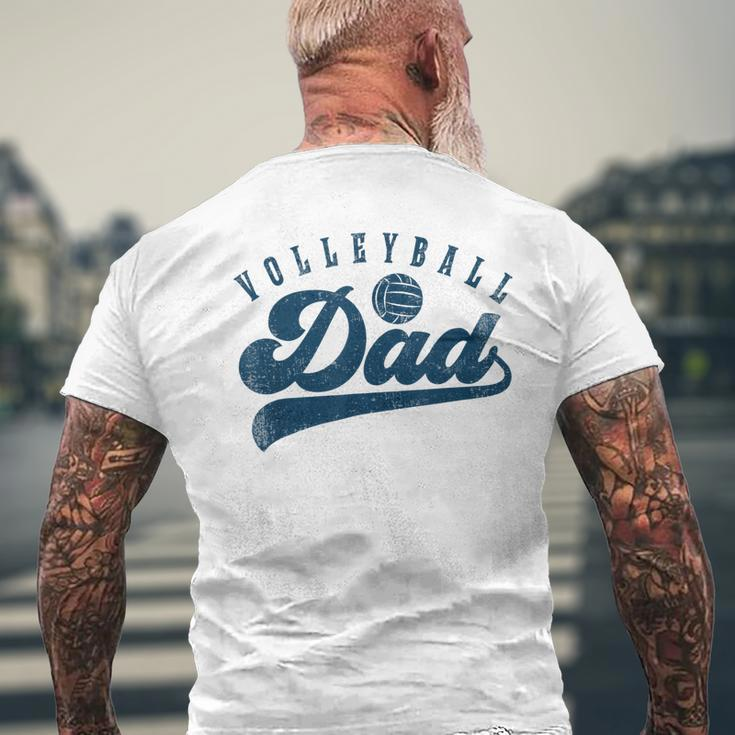 Mens Volleyball Dad Daddy Fathers Day Men's T-shirt Back Print Gifts for Old Men