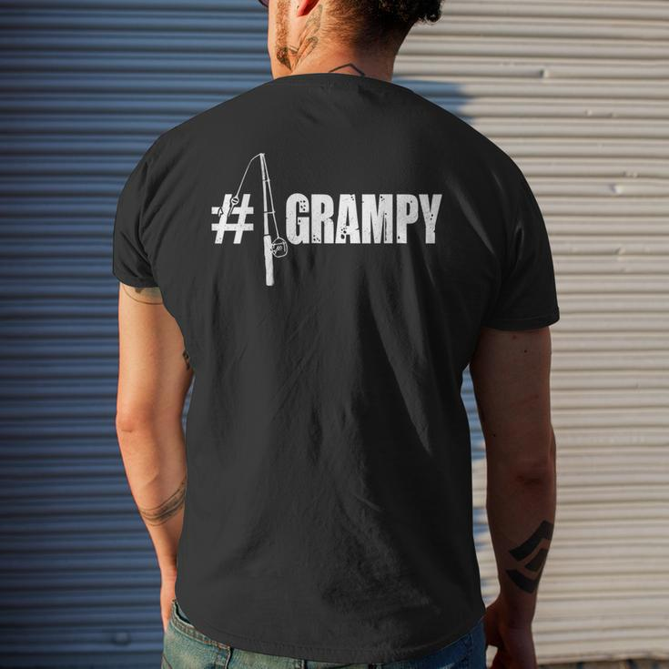 1 No1 Grampy FishingFor Dad Or Grandpa Men's Back Print T-shirt Gifts for Him