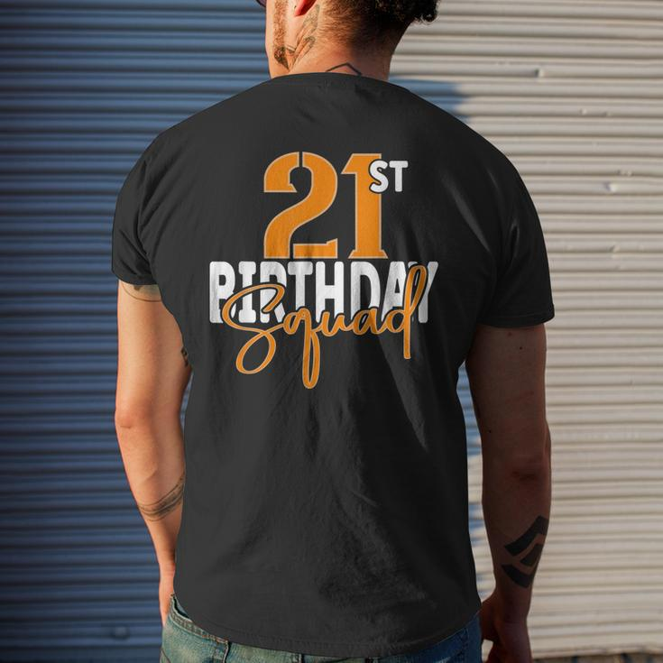 21St Birthday Squad Family Matching Group Men's Back Print T-shirt Gifts for Him