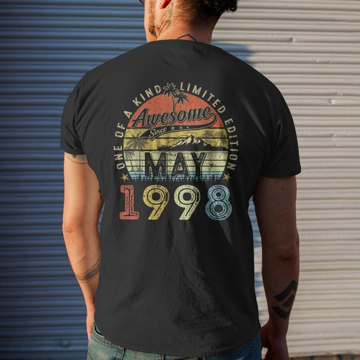 25 Year Old Awesome Since May 1998 25Th Birthday Mens Back Print T-shirt Gifts for Him