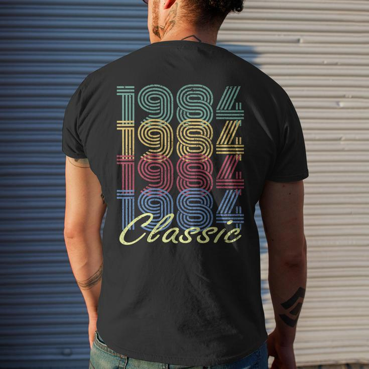 35Th Birthday Vintage 1984 Born In 1984 Classic Men's Back Print T-shirt Gifts for Him
