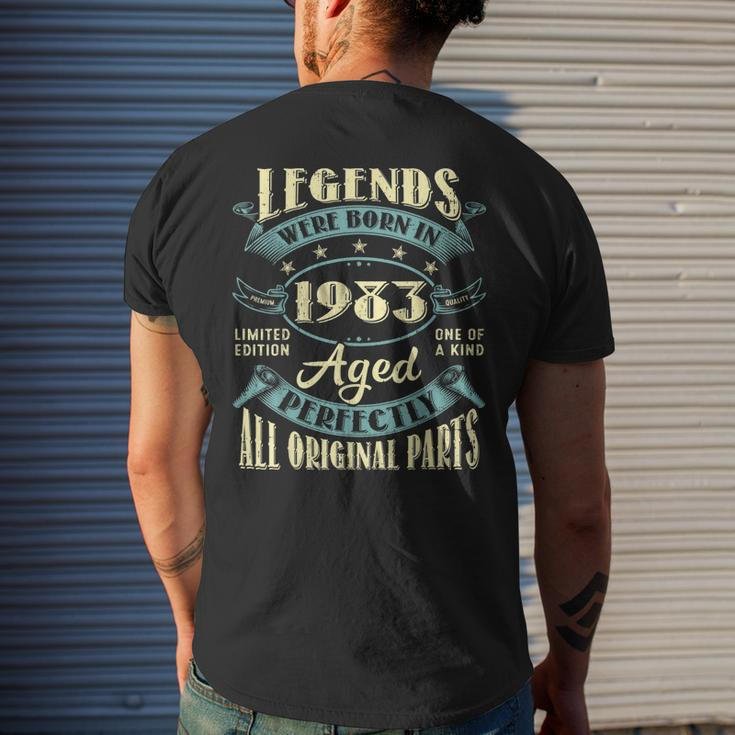 40Th Birthday Vintage Legends Born In 1983 40 Year Old Men's Back Print T-shirt Gifts for Him