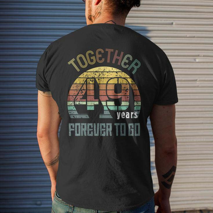 49Th Years Wedding Anniversary For Couples Matching 49 Men's T-shirt Back Print Gifts for Him