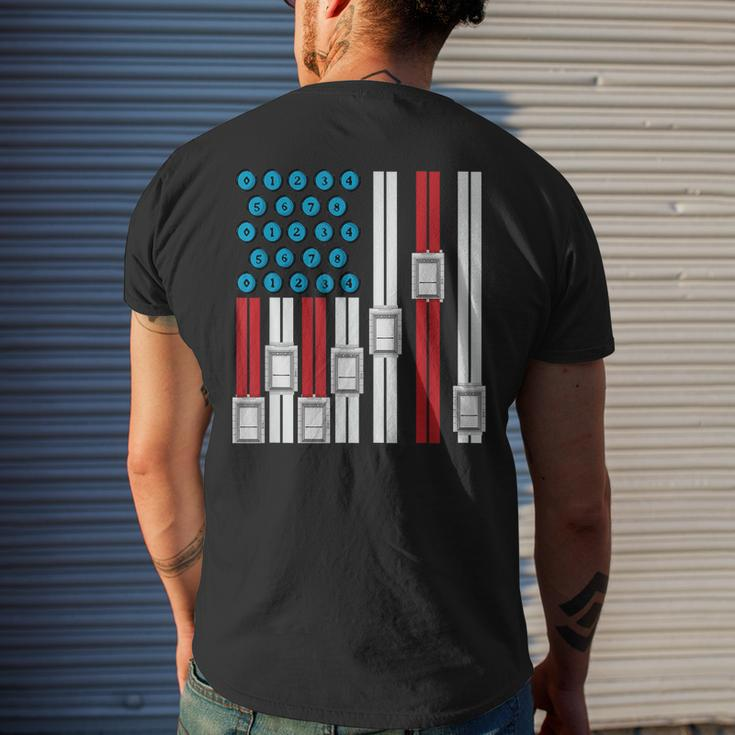 4Th Of July Elevator Mechanic Engineer Usa Elevator Mens Back Print T-shirt Gifts for Him