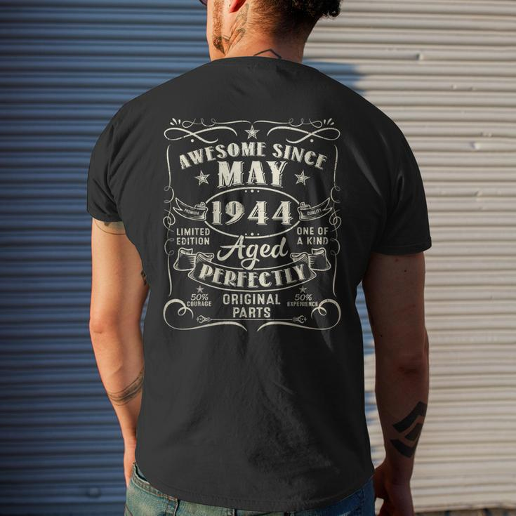 79Th Birthday Awesome Since May 1944 79 Years Old Gift Men Mens Back Print T-shirt Gifts for Him
