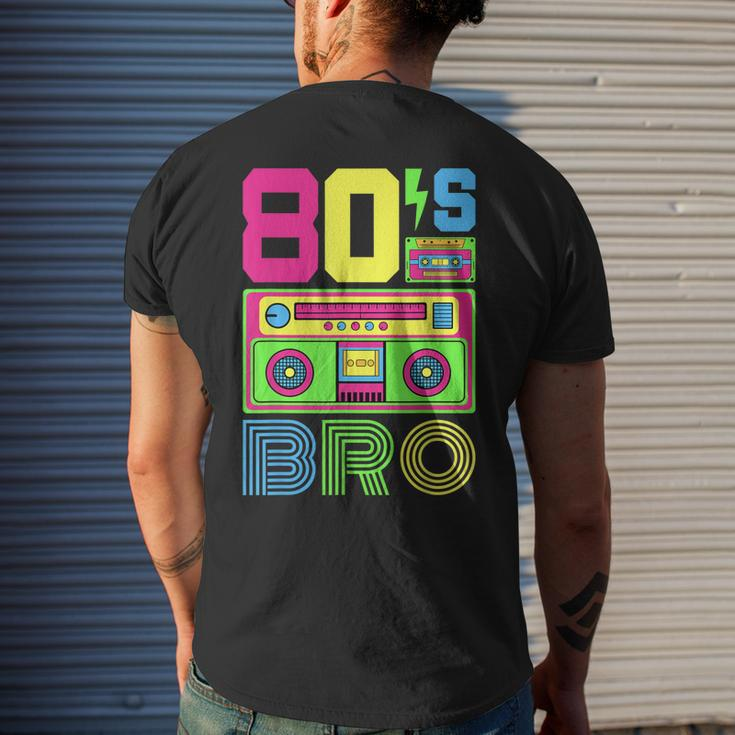 80S Bro 1980S Fashion 80 Theme Party Outfit Eighties Costume Men's T-shirt Back Print Gifts for Him