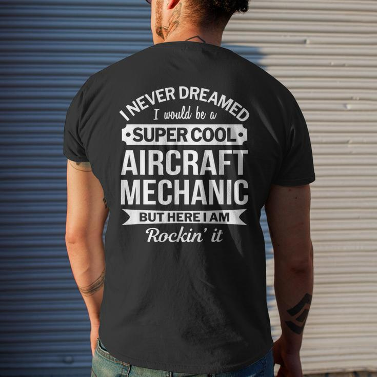 Aircraft Mechanic Gift Funny Mens Back Print T-shirt Gifts for Him