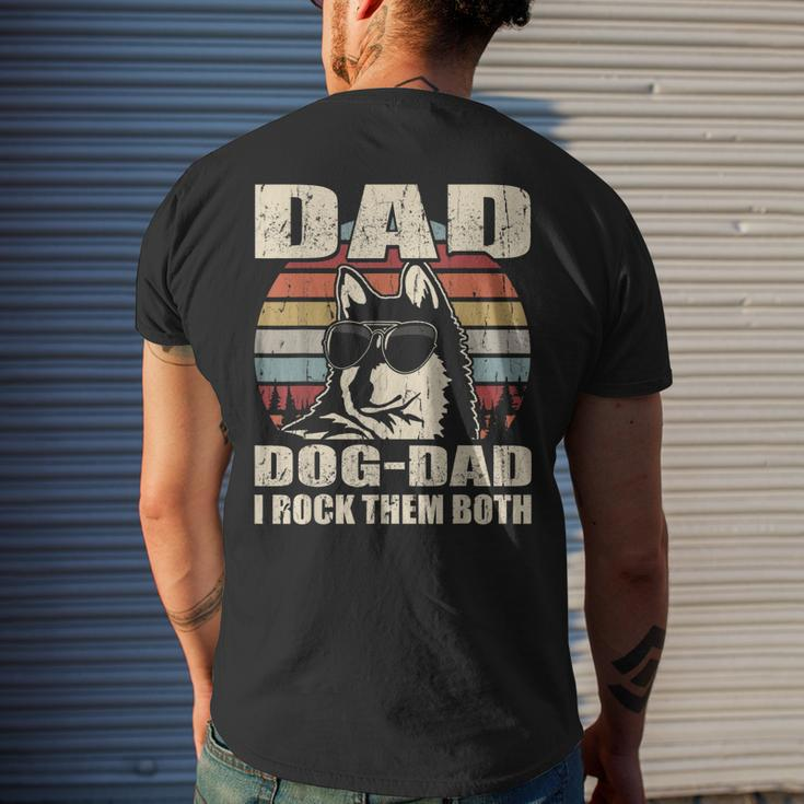 Mens Alaskan Klee Kai Dad And Dog Dad I Rock Them Both Vintage Men's T-shirt Back Print Gifts for Him