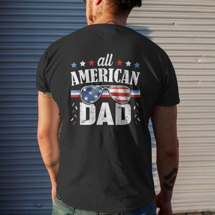 All American Dad 4Th Of JulyFathers Day Mens Back Print T-shirt Gifts for Him