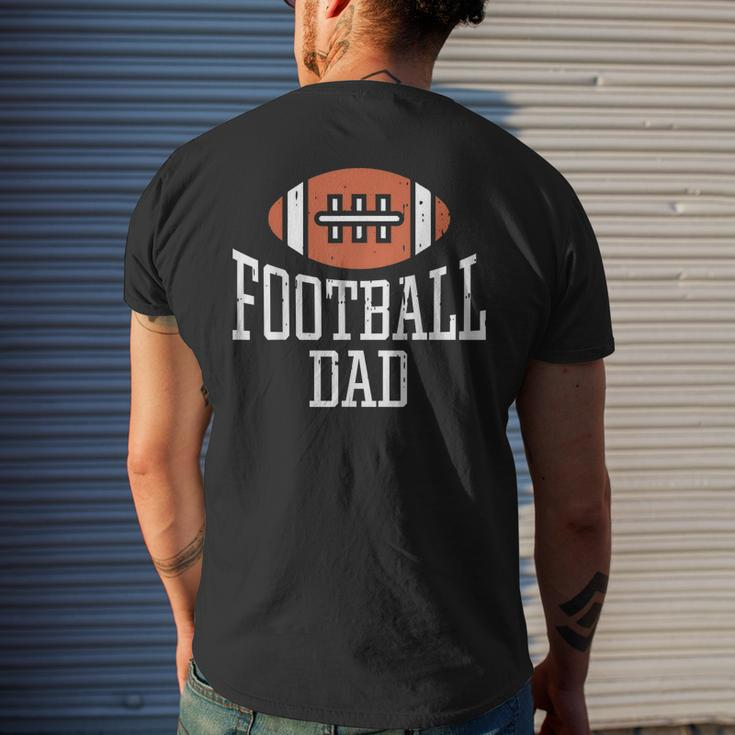 American Football Dad Vintage Game Day Sports Lover Fan Dad Men's T-shirt Back Print Gifts for Him