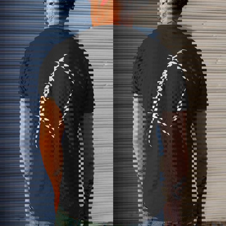 American Football Silhouette Football Men's Back Print T-shirt Gifts for Him