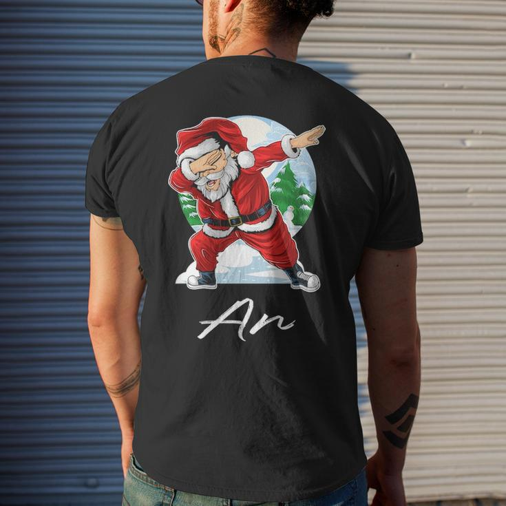 An Name Gift Santa An Mens Back Print T-shirt Gifts for Him
