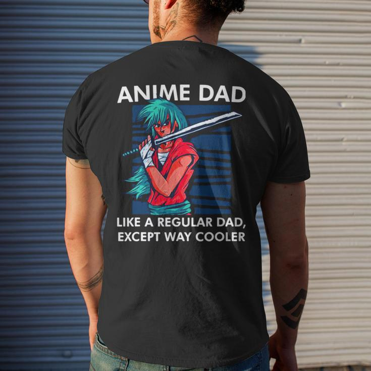 Anime Dad Cute Anime Guy Manga Art Lover Men's Back Print T-shirt Gifts for Him