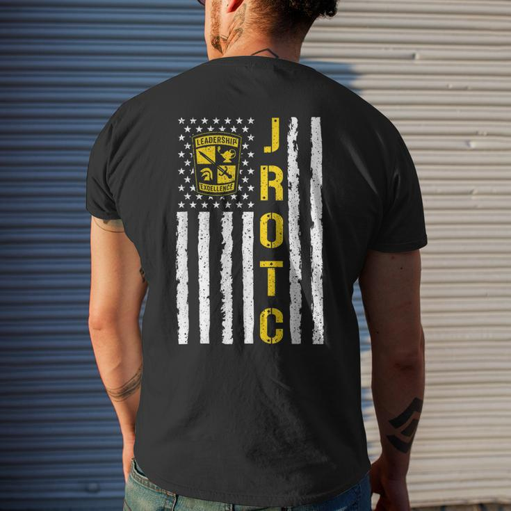 Army Jrotc American Flag Junior Rotc Leadership Excellence Men's T-shirt Back Print Gifts for Him