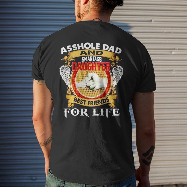 Asshole Dad And Smartass Daughter Best Friend For Life Men's Back Print T-shirt Gifts for Him