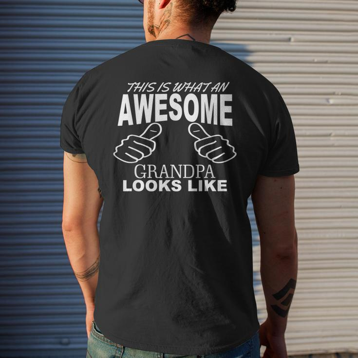 This Is What An Awesome Grandpa Looks Like Men's Back Print T-shirt Gifts for Him