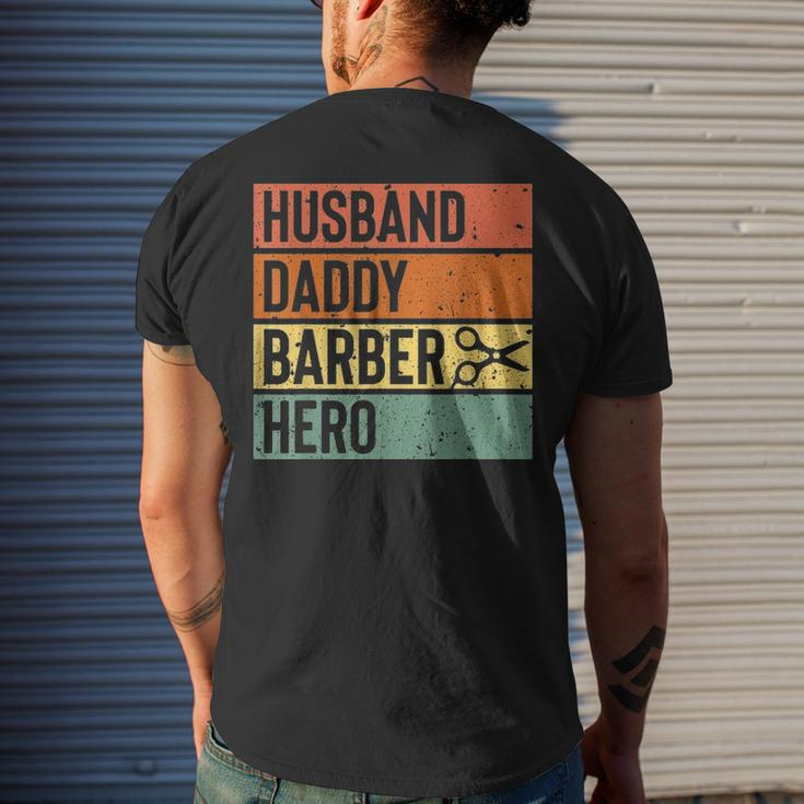 Barber Dad Husband Daddy Hero Fathers Day V2 Men's T-shirt Back Print Gifts for Him
