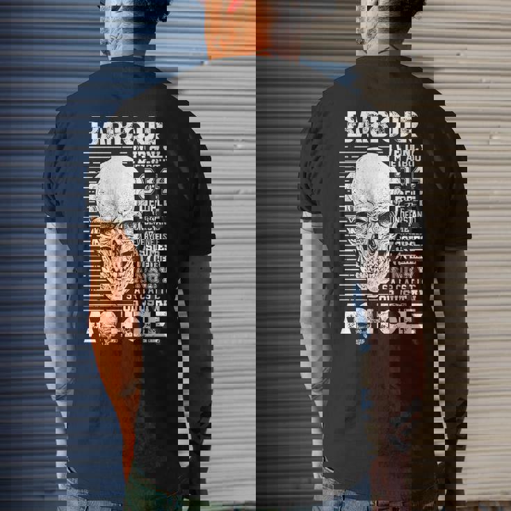 Barbour Name Gift Barbour Ively Met About 3 Or 4 People Mens Back Print T-shirt Gifts for Him