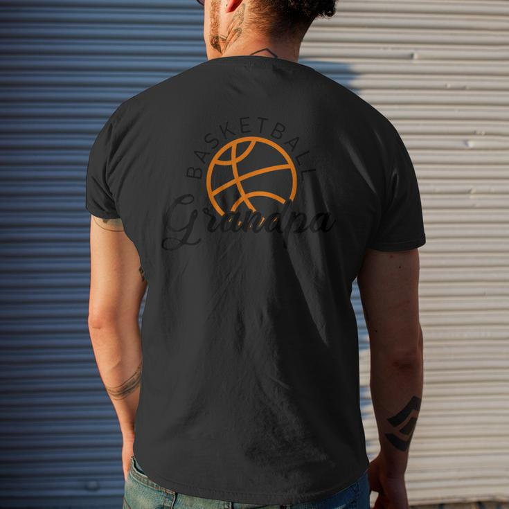 Basketball Grandpa Matching Family Basketball Lover Men's Back Print T-shirt Gifts for Him