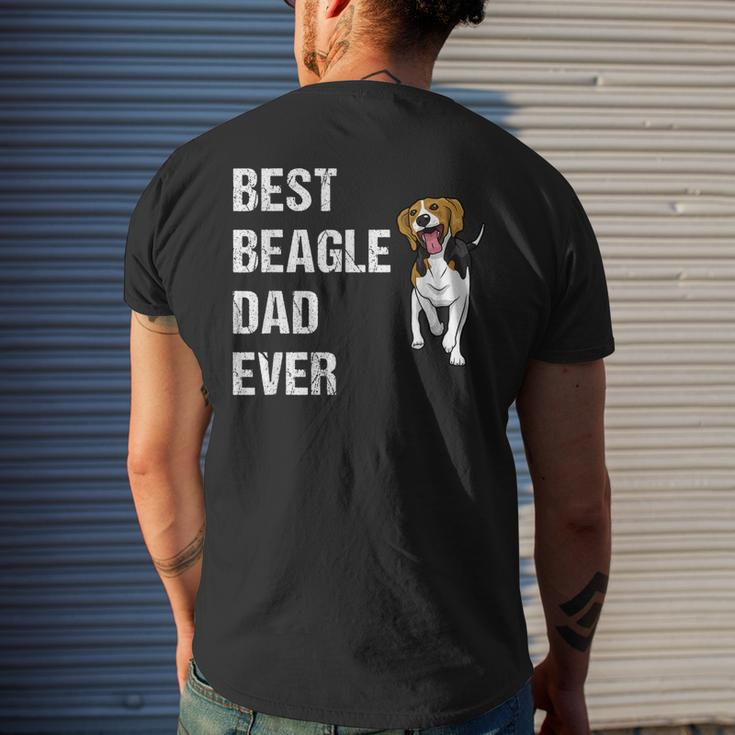 Beagle Best Beagle Dad Ever Men's Back Print T-shirt Gifts for Him