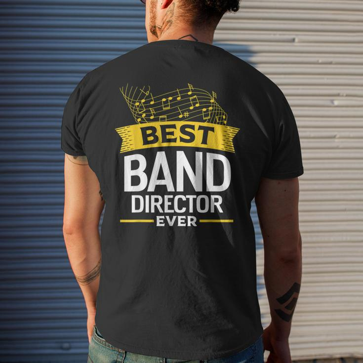 Best Band Director Ever Music Directing Musician Mens Back Print T-shirt Gifts for Him