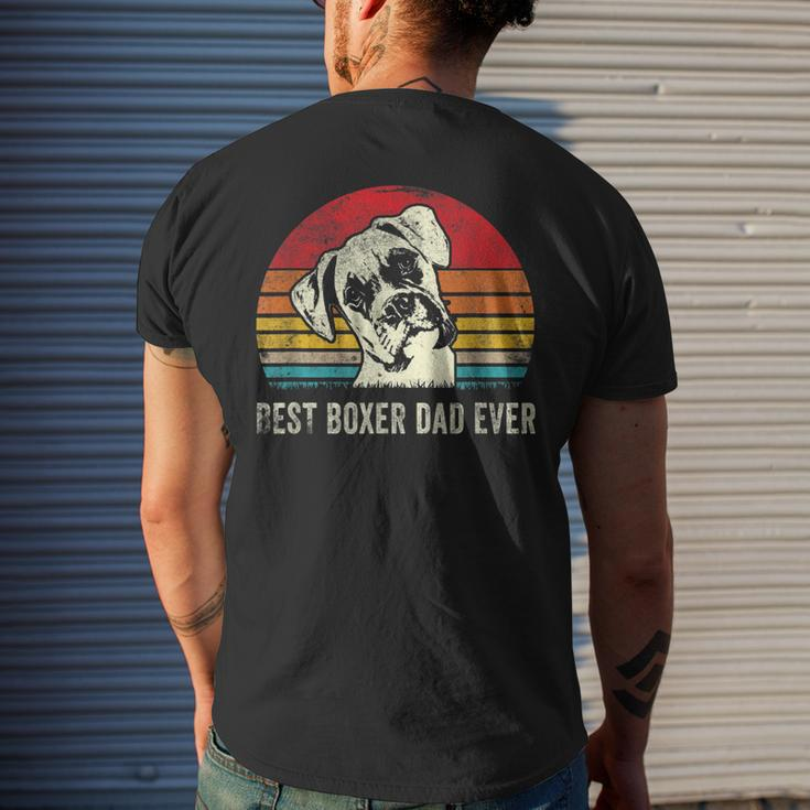 Mens Best Boxer Dad Ever Boxer Dog Dad Fathers Day Men's T-shirt Back Print Gifts for Him