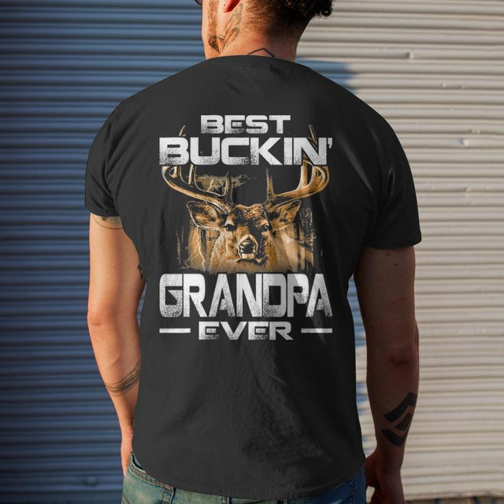 Best Buckin Grandpa Ever Deer Hunting Bucking Father V2 Men's T-shirt Back Print Gifts for Him