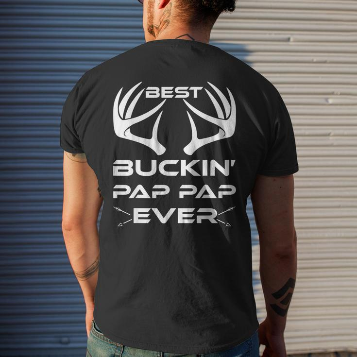 Best Buckin Pap Pap Ever Deer Hunting Lover Dad Men's Back Print T-shirt Gifts for Him