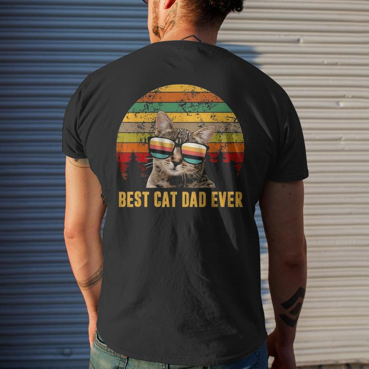 Best Cat Dad Ever Fathers Day I Love Cat Lover Men's T-shirt Back Print Gifts for Him