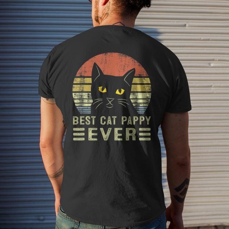 Best Cat Pappy Ever Bump Fit Fathers Day Gift Dad For Men Mens Back Print T-shirt Gifts for Him