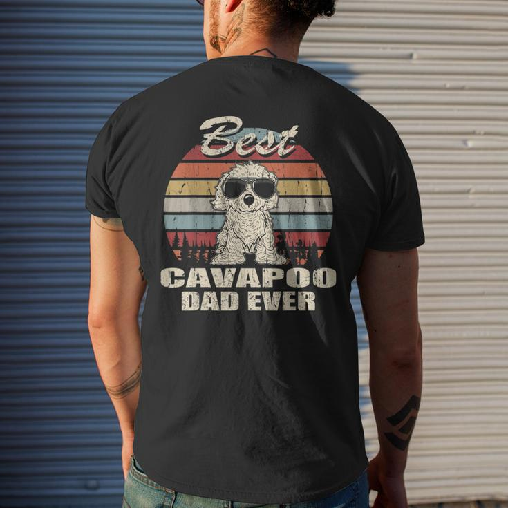 Best Cavapoo Dad Ever Vintage Retro Dog Dad Men's T-shirt Back Print Gifts for Him