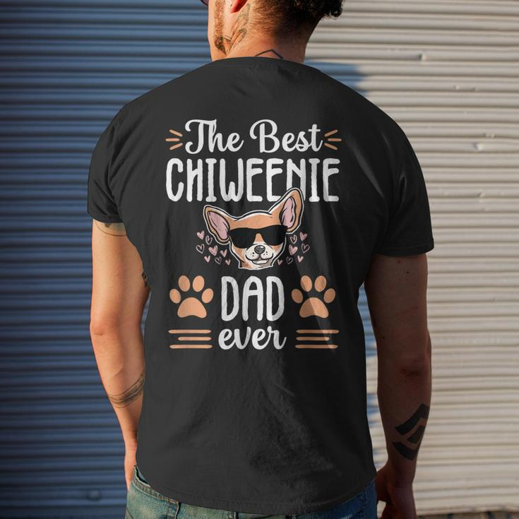 Best Chiweenie Dad Cute Dog Puppy Owner Love Lover Men Men's Back Print T-shirt Gifts for Him
