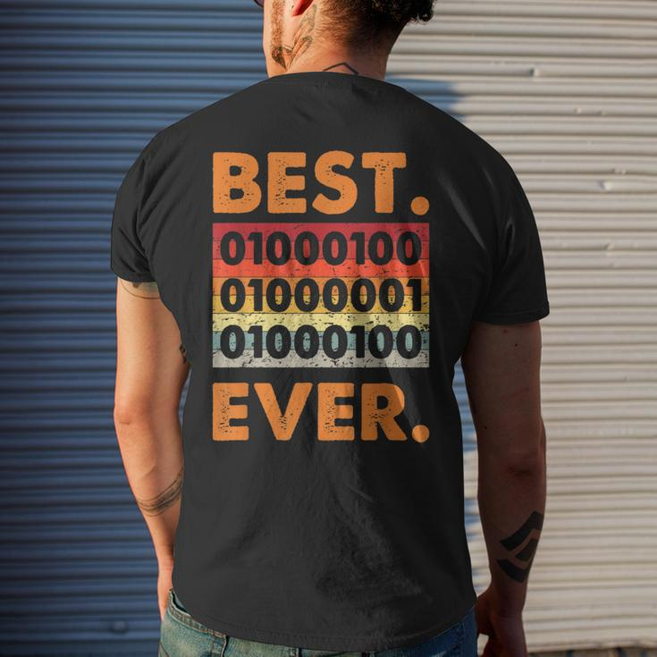 Best Dad Ever Binary Code Coder Developer Software Father Mens Back Print T-shirt Gifts for Him