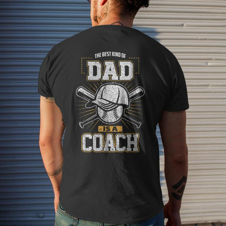 Best Dad Sports Coach Baseball Softball Ball Father Men's Back Print T-shirt Gifts for Him