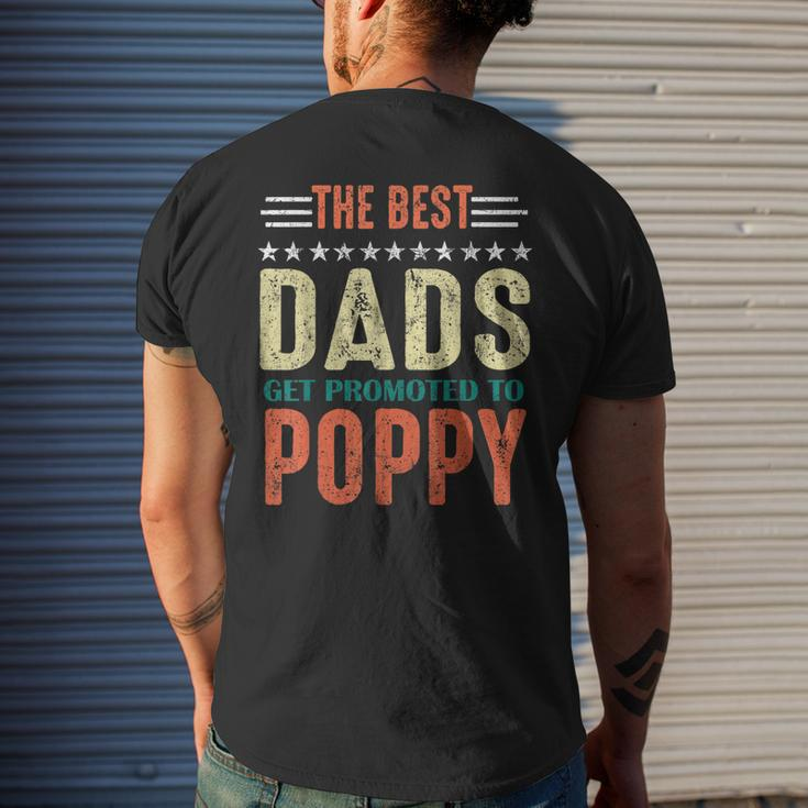 Best Dads Get Promoted To Poppy New Dad 2020 Men's Back Print T-shirt Gifts for Him
