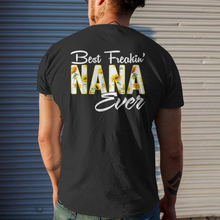 Best Freakin Nana Ever Sunflower Mens Back Print T-shirt Gifts for Him