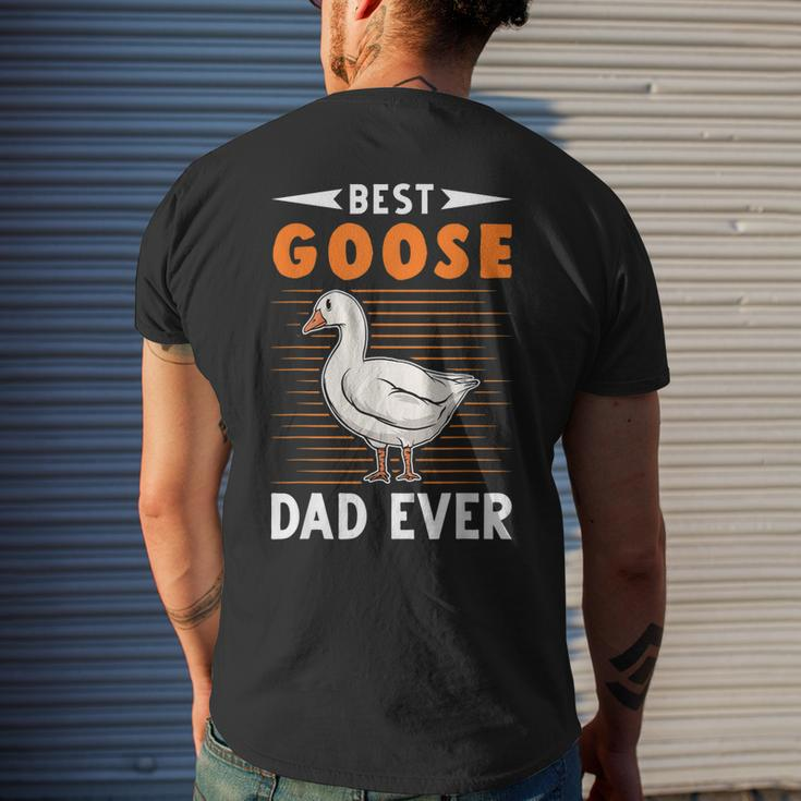 Best Goose Dad Ever Goose Farmer Men's Back Print T-shirt Gifts for Him