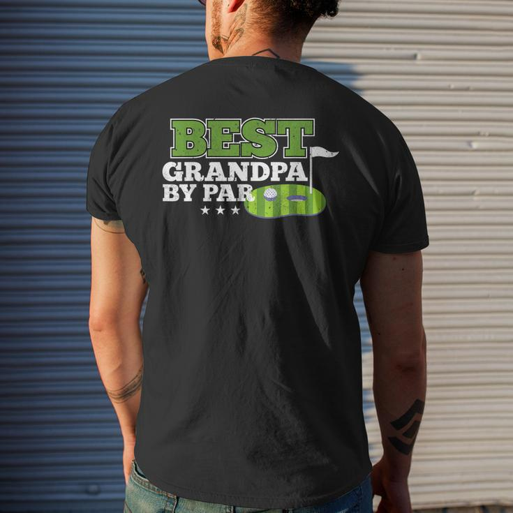 Best Grandpa By Par Fathers Day Golf Sports Lover Grandpa Men's Back Print T-shirt Gifts for Him