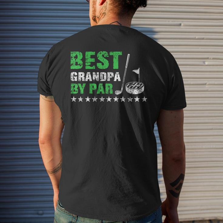 Best Grandpa By Par Golf Lover Fathers Day Dad Men's Back Print T-shirt Gifts for Him