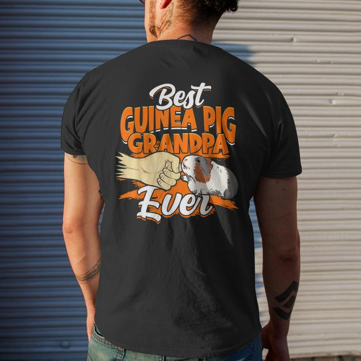 Best Guinea Pig Grandpa Ever Rodent Pet Owner Guinea Pig Gift For Mens Mens Back Print T-shirt Gifts for Him