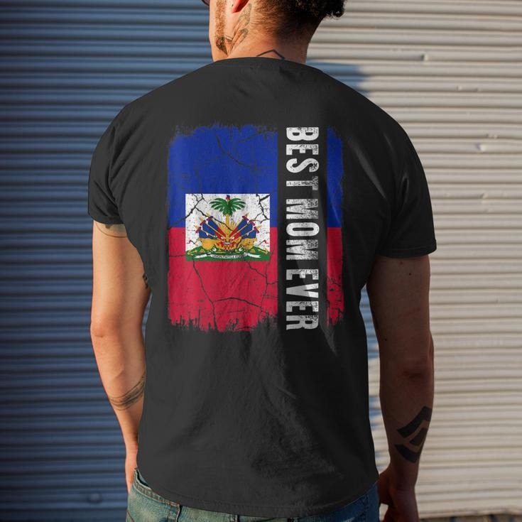 Best Haitian Mom Ever Haiti Flag Mothers Day Gift Mens Back Print T-shirt Gifts for Him