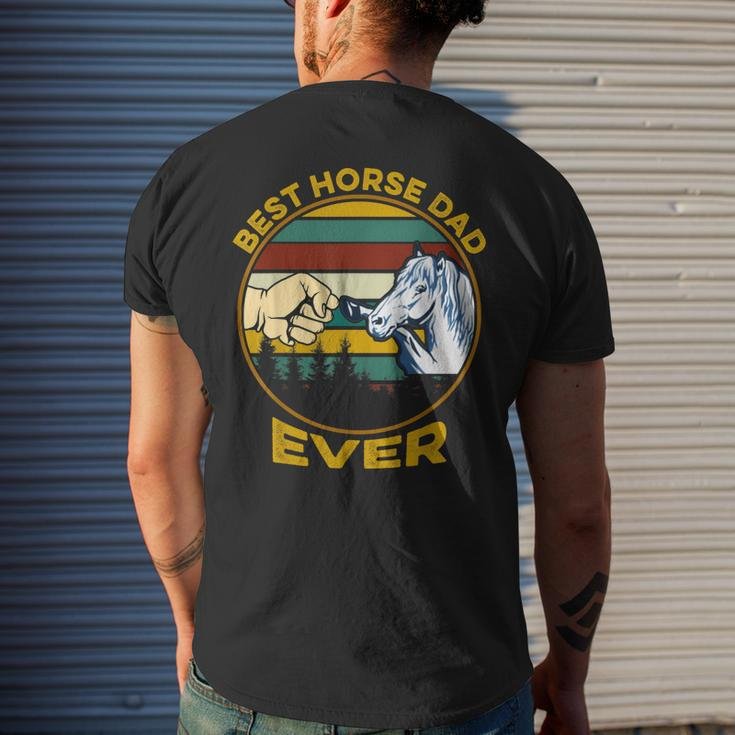 Best Horse Dad Ever Vintage Fathers Day Men's T-shirt Back Print Gifts for Him
