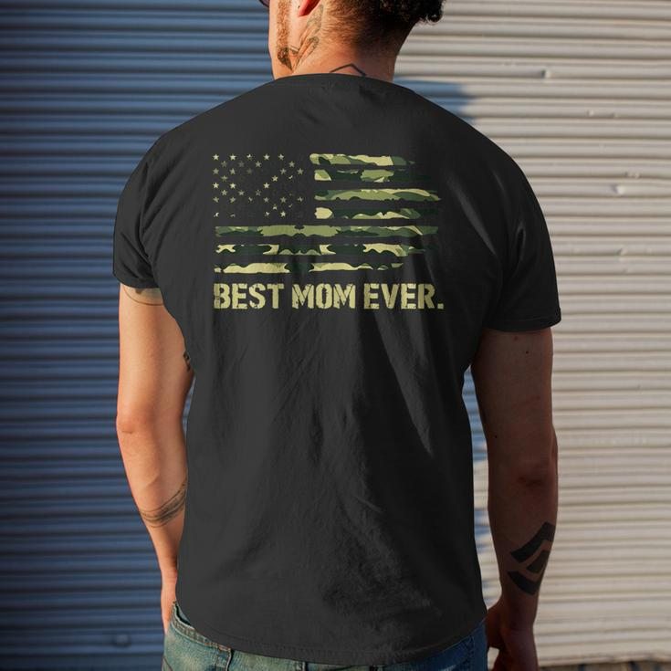 Best Mom Ever Camo American Flag Gift For Womens Mens Back Print T-shirt Gifts for Him