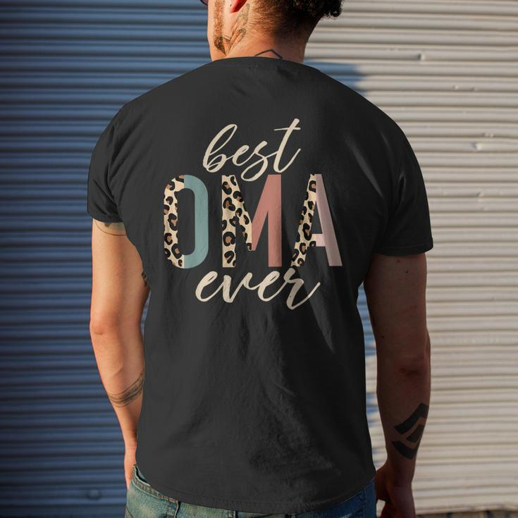 Best Oma Ever Gifts Leopard Print Mothers Day Mens Back Print T-shirt Gifts for Him