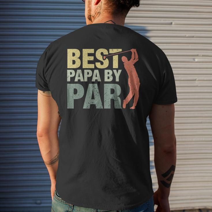 Best Papa By Par Fathers Day Golf Shirt Grandpa Men's Back Print T-shirt Gifts for Him