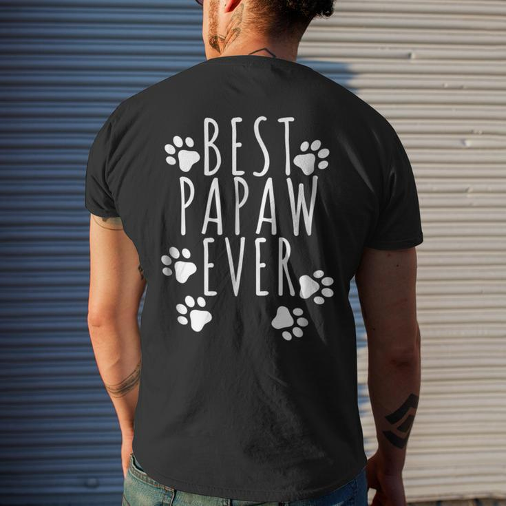 Best Papaw Dog Dad Ever Fathers Day Cute Fathers Men's Back Print T-shirt Gifts for Him