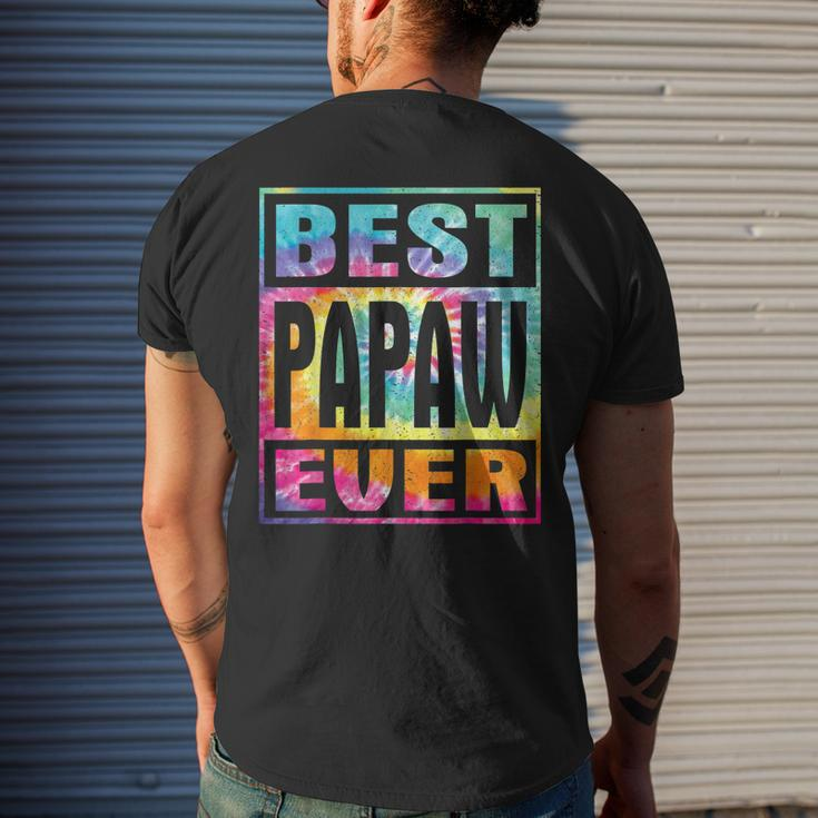 Best Papaw Ever Vintage Tie Dye Funny Fathers Day Mens Back Print T-shirt Gifts for Him