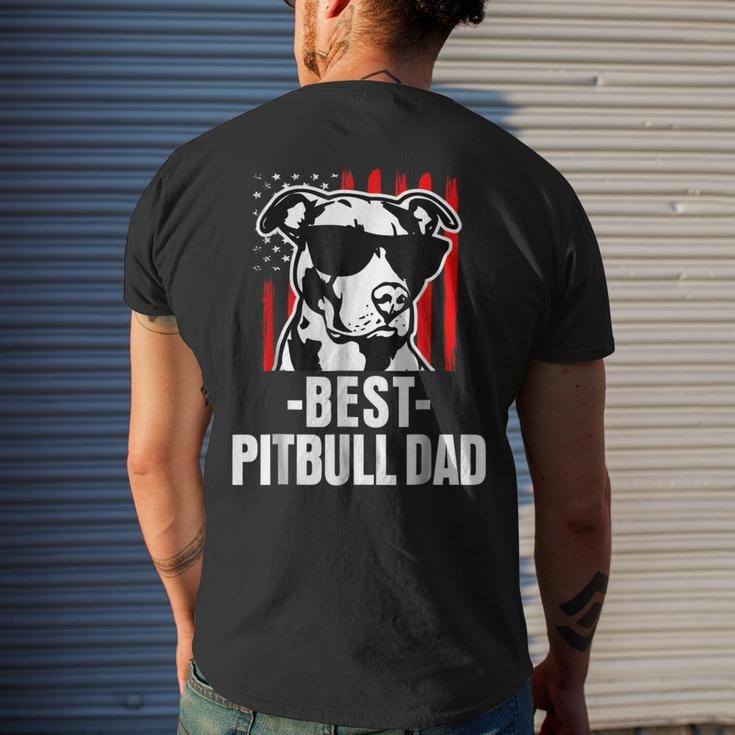Best Pitbull Dad Mens American Pit Bull Men's Back Print T-shirt Gifts for Him